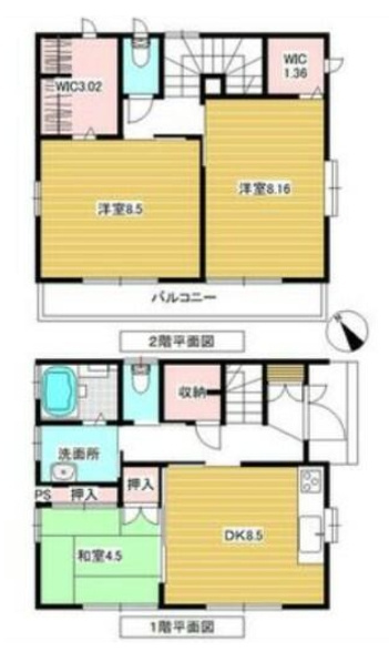 長生郡一宮町一宮　中古戸建の間取り|図面と現況に相違がある場合、現況を優先致します。