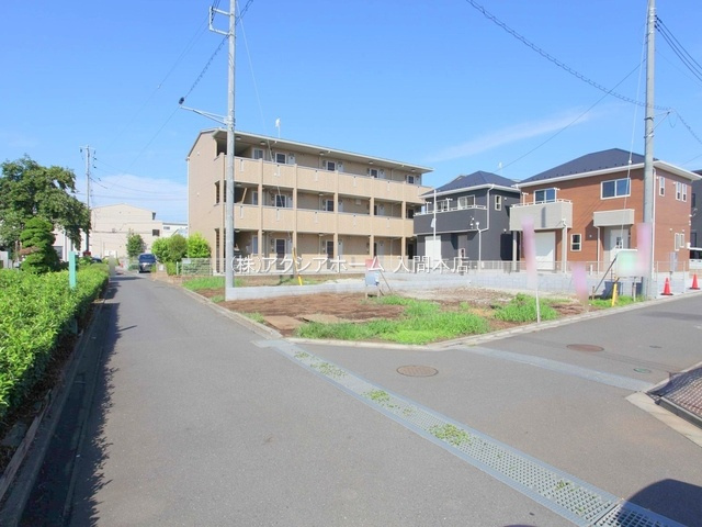 入間市上藤沢・全4棟　建築条件付土地　1区画　の前面道路含む現地写真|2024年7月31日撮影
