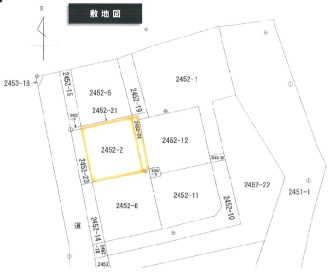 日の出町大久野　売地の区画図