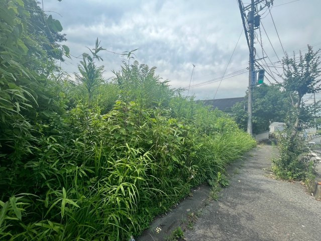 東松山市松山町2丁目　建築条件なし売地　「森林公園駅」徒歩12分　敷地99坪　【松山第一小学区】の前面道路含む現地写真