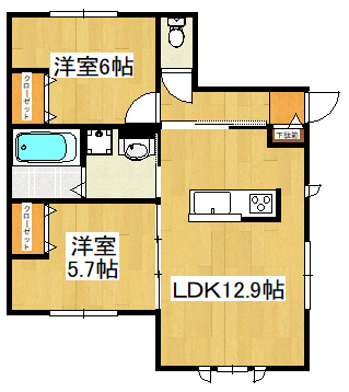 ｍa couleur　マ　クルールの間取り