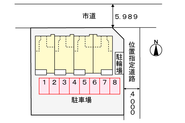 アプリコットＡ棟の駐車場|駐車場