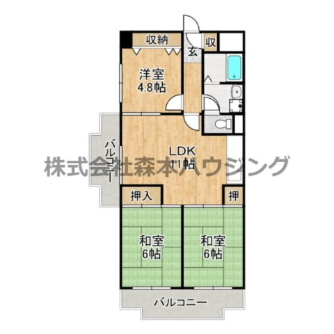 【間取り】 | 　西尾ハイツ
