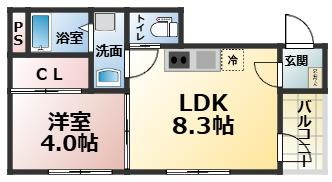 【間取り】 | ハーモニーテラス勝山北