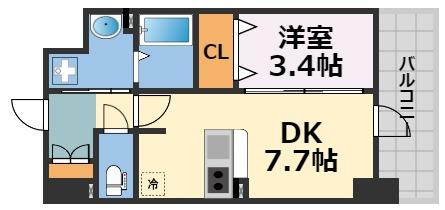 大阪難波Noahの間取り