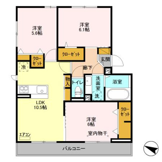 【間取り】 | メルヴェイユおおたかの森Ⅱ