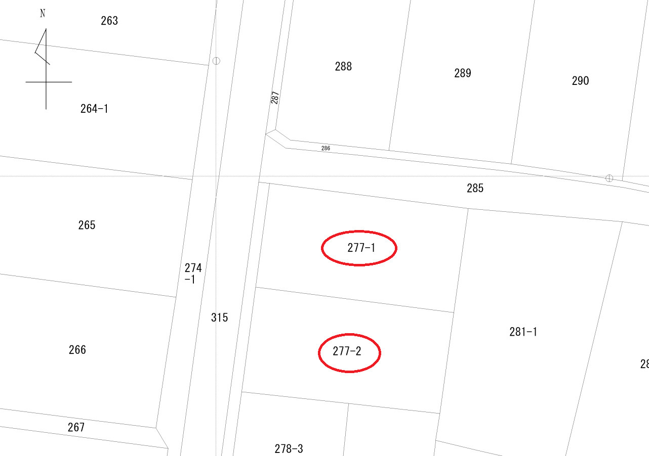 【土地】前橋市五代町　約380坪の前面道路含む現地写真|前面道路含む現地写真です