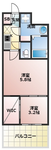 セレニテ江坂ルフレの間取り