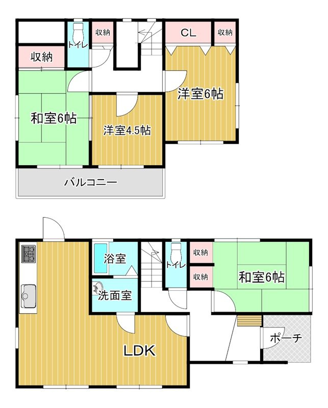 南島町貸家の間取り