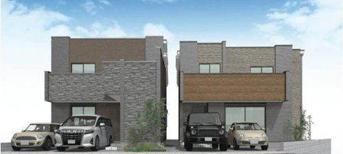 【横浜市旭区中尾2丁目16-1全2棟新築戸建て】★仲介手数料無料★（中尾小学校・希望ケ丘中学校）の外観パース