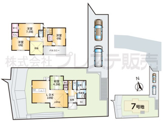 【間取り】 | 奈良市北登美ヶ丘６丁目の新築一戸建 全９区画 | ７号地間取図