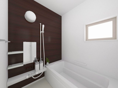 【浴室】 | 奈良市北登美ヶ丘６丁目の新築一戸建 全９区画 | ７号地浴室完成イメージ／浴室暖房乾燥機を標準装備！