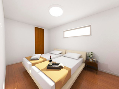 【洋室】 | 奈良市北登美ヶ丘６丁目の新築一戸建 全９区画 | ７号地２階洋室（主寝室）完成イメージ