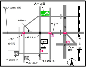【地図】 | 三橋１丁目ドリームハウス
