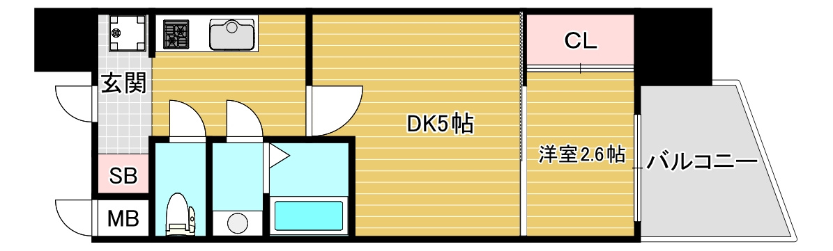 セレニテ阿波座ミラクの間取り
