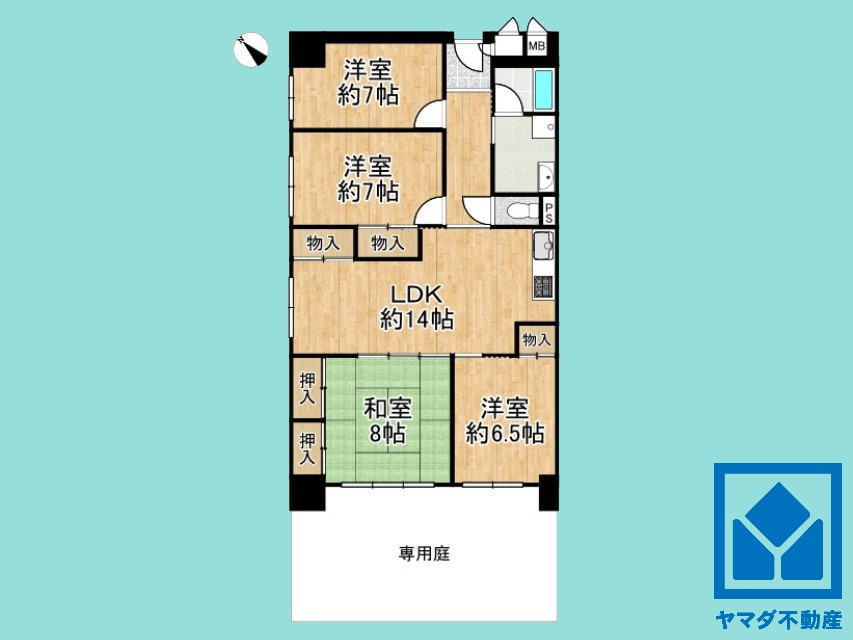 桂川ハイツ4号館の間取り