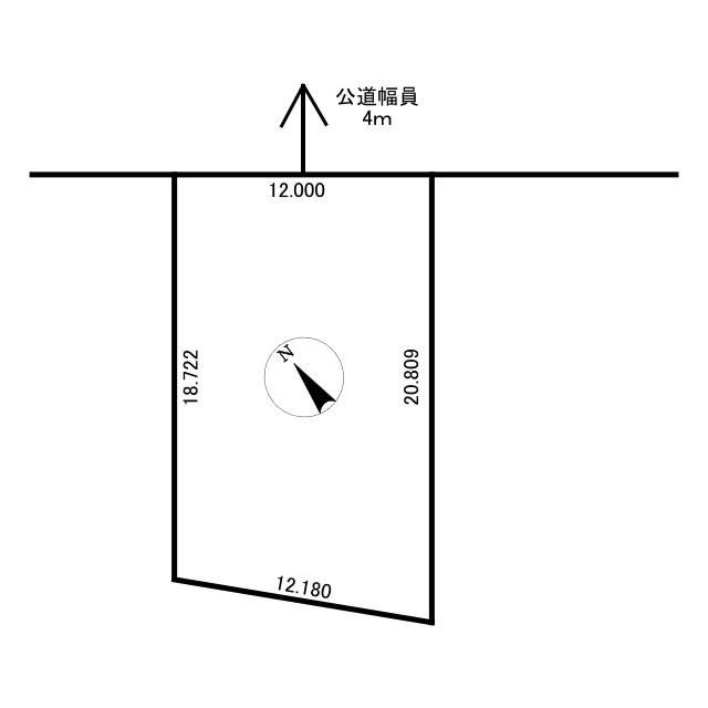 米町3丁目売土地の土地図