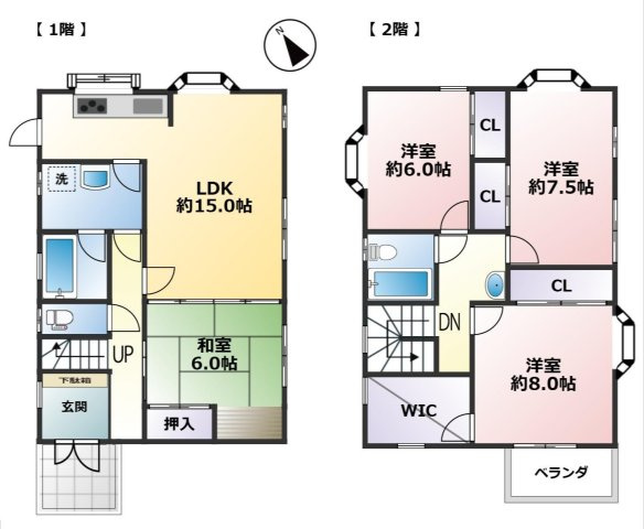 【間取り】 | 東金市田間2丁目　中古戸建