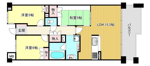 【間取り】 | ローレルコート門戸厄神