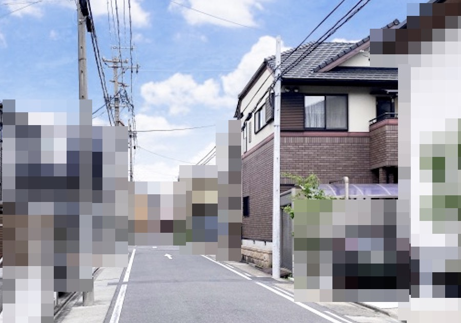 土地：名古屋市昭和区川名本町四丁目の前面道路含む現地写真