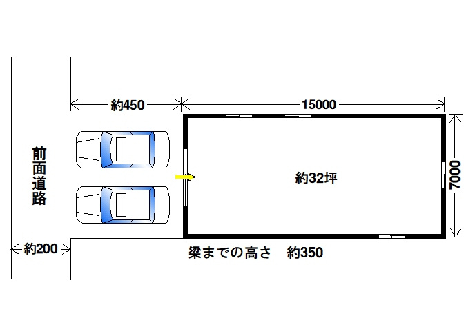 備前町事業用倉庫の間取り