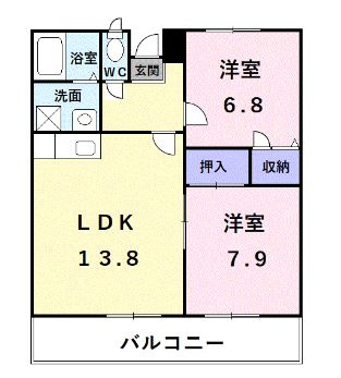 角谷フラットの間取り