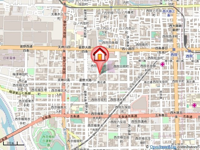 パラドール西院パートⅠの地図