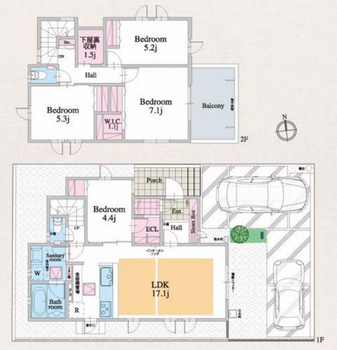 【間取り】 | 【仲介手数料０円】秦野市今泉　新築一戸建て　全20棟 | 4号棟【仲介手数料０円】秦野市今泉　新築一戸建て　全20棟
