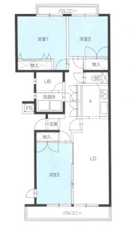【間取り】 | 牛久ロイヤルレジデンスCⅣ型 | IV型