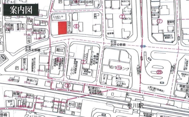 あきる野秋川　売地の地図