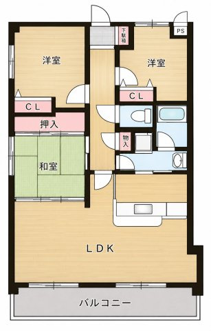 パセオ南茨木の間取り