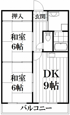 【間取り】 | 比枝コーポラス上町