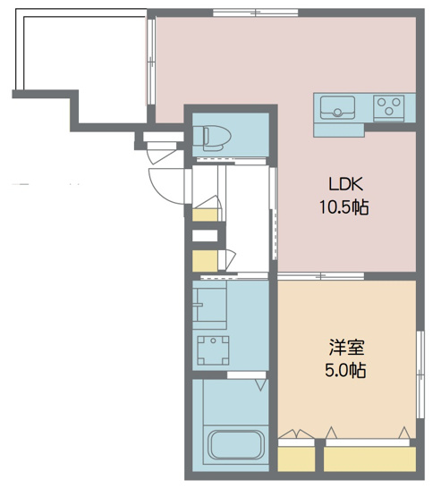 【間取り】 | Villa　桜樹　East | 南向きのお部屋です
