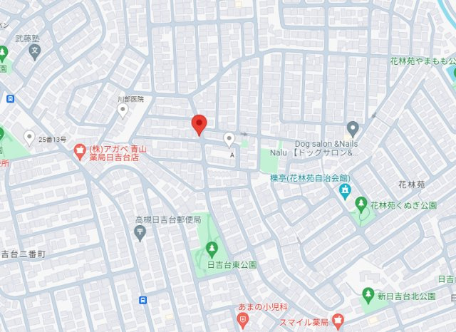 日吉台鎌谷邸の地図