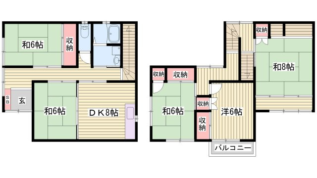 豊富町御蔭戸建の間取り