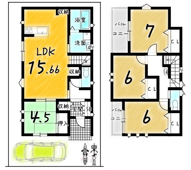 久我御旅町１号地の間取り