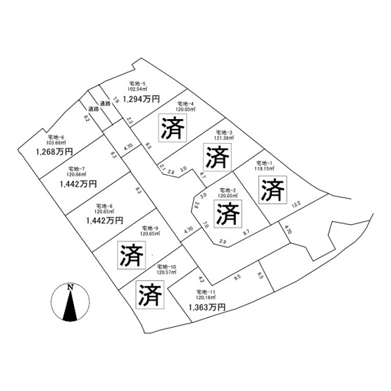 【土地図】 | 泉佐野市羽倉崎上町3丁目分譲地