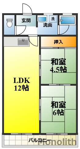 サニーハイツ健翔の間取り