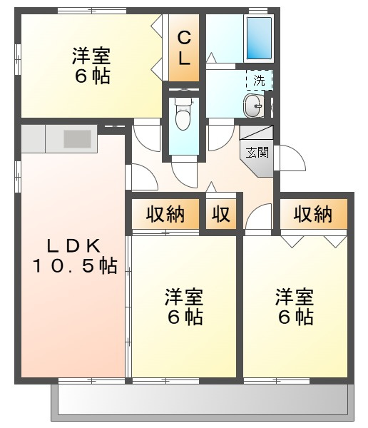デルニエの間取り