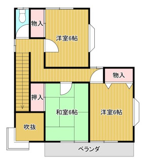 【間取り】 | 長渕8丁目中古一戸建て | 2階の間取り図