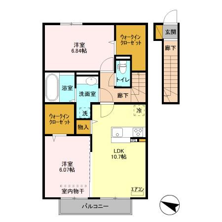 中川レジデンスⅡの間取り