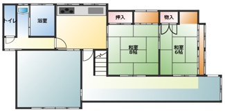 【間取り】 | 白岩 中古 | 1階間取図