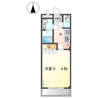 【間取り】 | グローリアスⅡ番館 | 1K