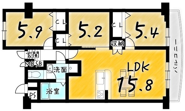 ファミール伏見B棟