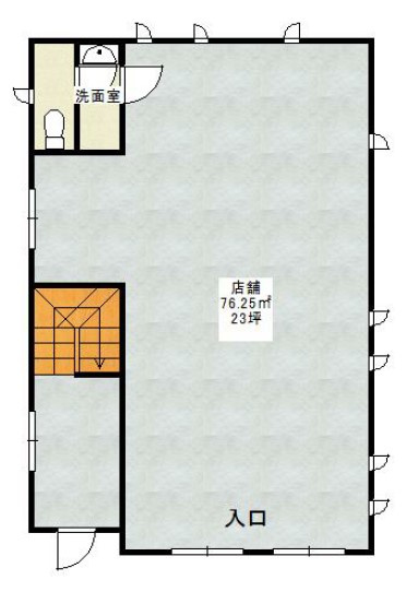 羽曳野市白鳥　貸店舗の間取り
