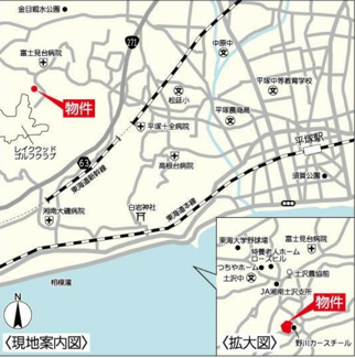 【地図】 | 平塚市上吉沢　売地1898坪