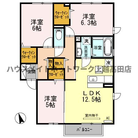 インサイドモートの間取り|間取図