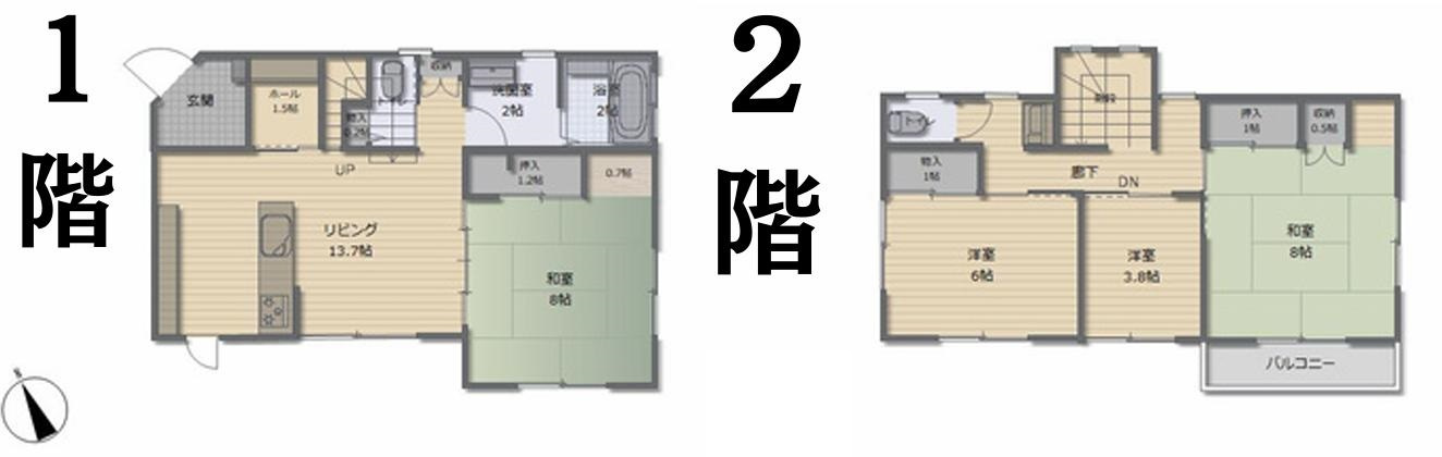 久喜市砂原１丁目　中古一戸建ての間取り|鷲宮駅まで徒歩7分と電車利用の方にもおすすめの物件です♪