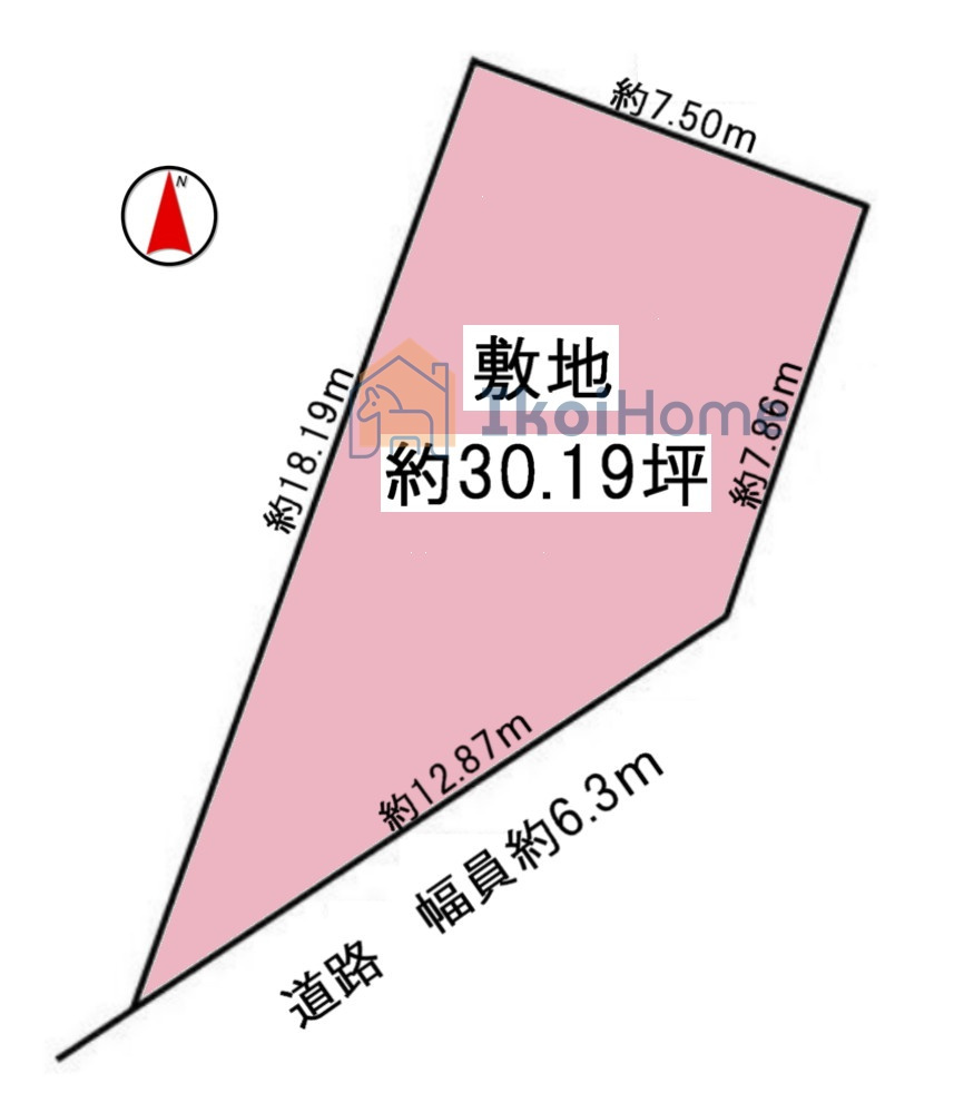 明石市朝霧南町４丁目　土地の土地図|●年中無休：当日予約可●　建築条件がないのでお好きなメーカー建てられます♪