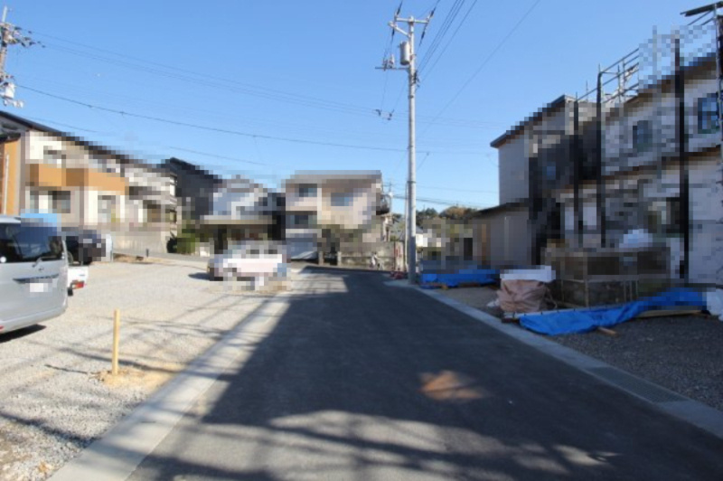 福井町　建築条件付き　売土地　Ｂ号地（全１9区画）　の前面道路含む現地写真